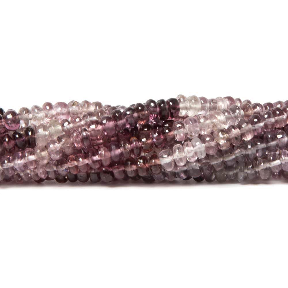 3mm Shaded Purple Spinel Plain Rondelle Beads 16 inch 130 pieces - Beadsofcambay.com