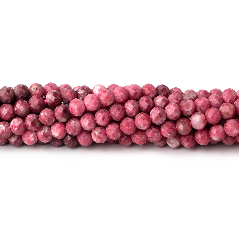3mm Shaded Thulite Micro Faceted Rondelles 12.5 inch 112 Beads - Beadsofcambay.com