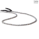 3mm Silver Metallic Labradorite MicroFaceted rondelles 1mm drill hole 140 beads AAA - Beadsofcambay.com