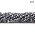 3mm Silver Metallic Labradorite MicroFaceted rondelles 1mm drill hole 140 beads AAA - Beadsofcambay.com