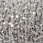 3mm Silver plated brushed nugget Silver plated Chain by the foot - Beadsofcambay.com