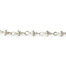 3mm Silver plated Brushed Rondelle Silver plated Chain by the foot - Beadsofcambay.com