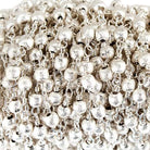 3mm Silver plated Brushed Round Silver plated Chain by the foot - Beadsofcambay.com