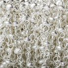 3mm Silver plated rondelle Silver plated Chain by the foot - Beadsofcambay.com