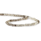 3mm Smoky Quartz Faceted Rondelle Beads 14 inch 170 pieces - Beadsofcambay.com