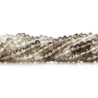 3mm Smoky Quartz Faceted Rondelle Beads 14 inch 170 pieces - Beadsofcambay.com