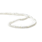 3mm Snow White Shell Pearl micro faceted round beads 13 inch 133 pieces - Beadsofcambay.com