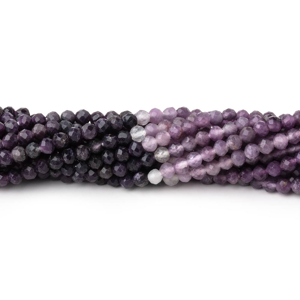 3mm Sugilite Micro Faceted Rondelle Beads 12.25 inch 114 pieces - Beadsofcambay.com