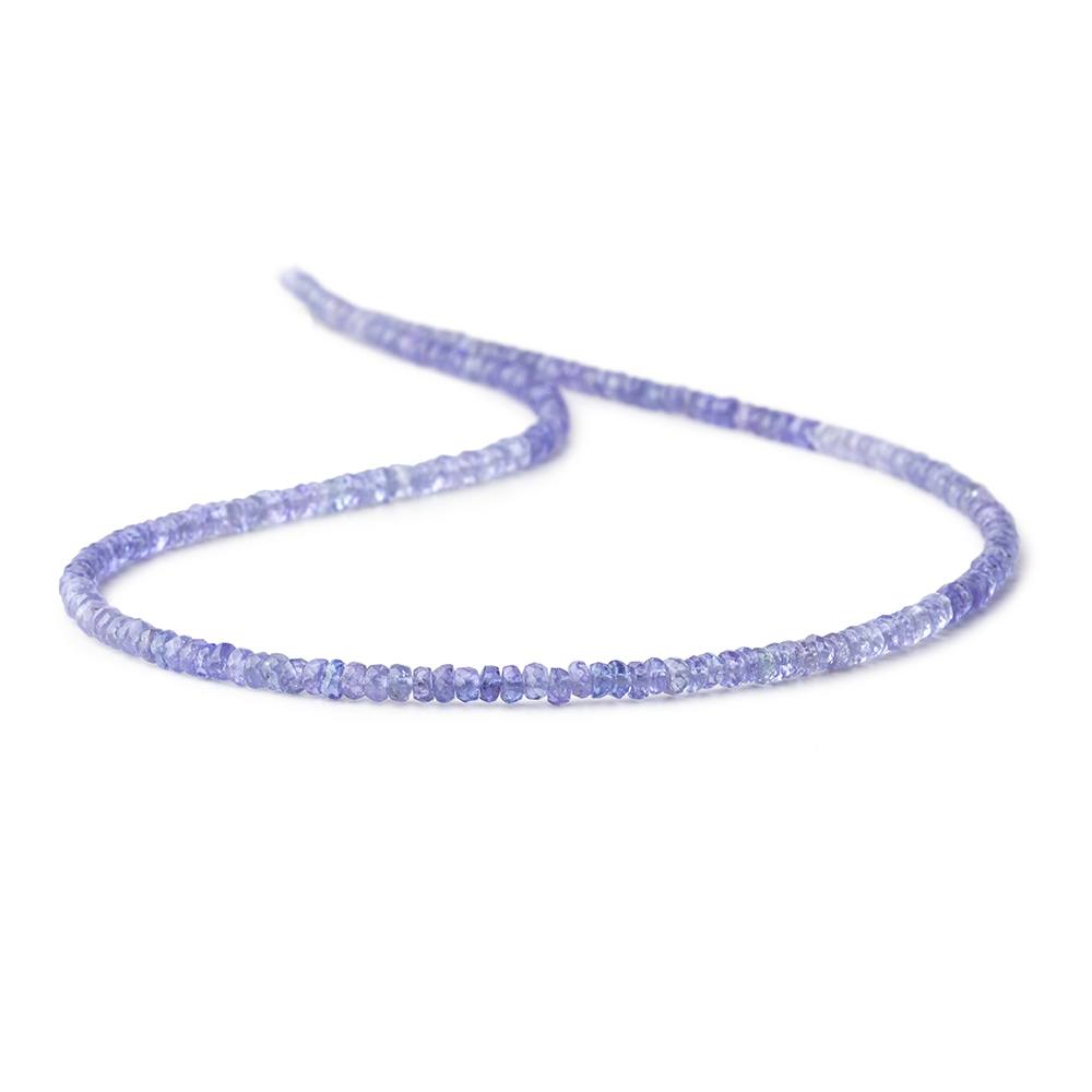 3mm Tanzanite Faceted Rondelle Beads 16 inch 225 pieces - Beadsofcambay.com