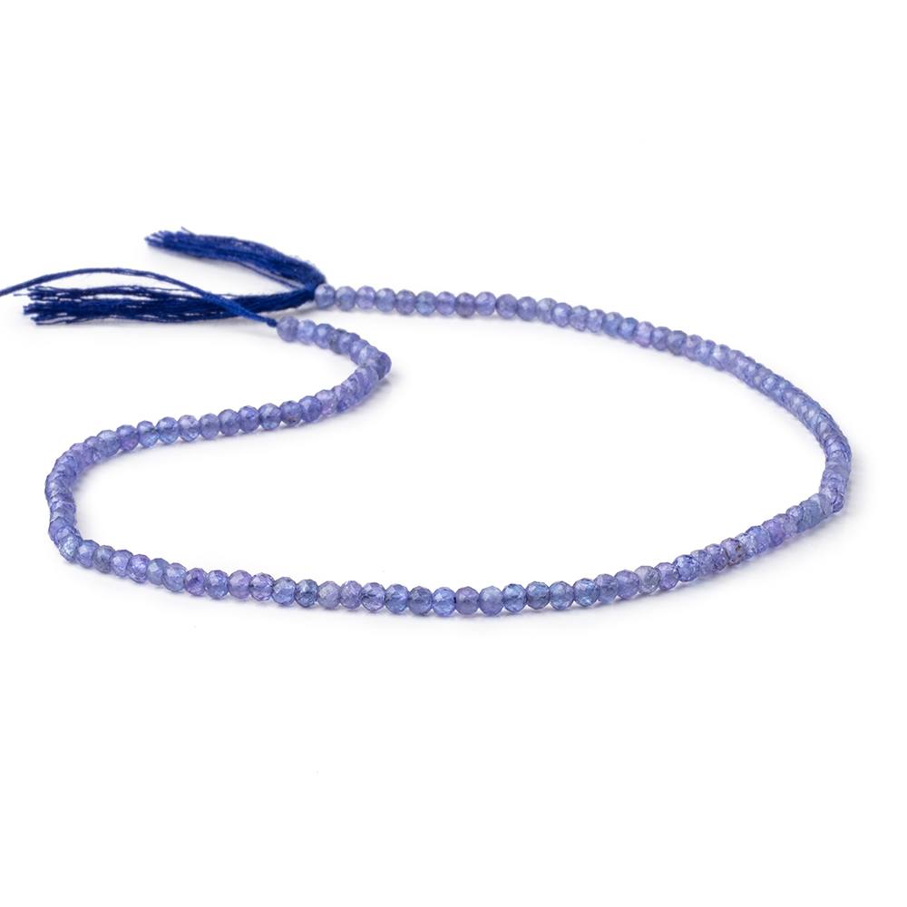 3mm Tanzanite Micro Faceted Rondelle Beads 12.5 inch 120 pieces AA - Beadsofcambay.com