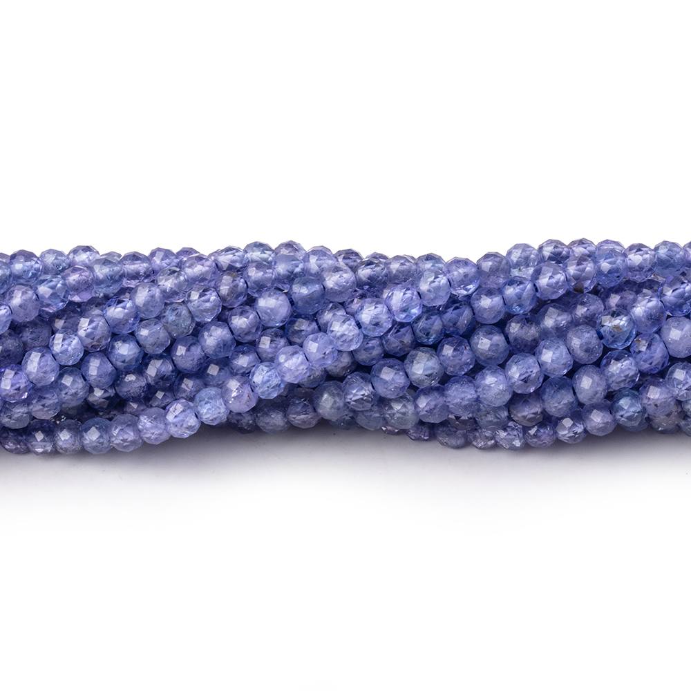 3mm Tanzanite Micro Faceted Rondelle Beads 12.5 inch 120 pieces AA - Beadsofcambay.com