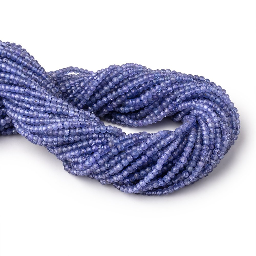 3mm Tanzanite Micro Faceted Rondelle Beads 12.5 inch 120 pieces AA - Beadsofcambay.com