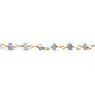 3mm Tanzanite Plain Rondelle Vermeil Chain by the foot - Beadsofcambay.com