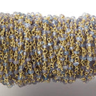 3mm Tanzanite Plain Rondelle Vermeil Chain by the foot - Beadsofcambay.com