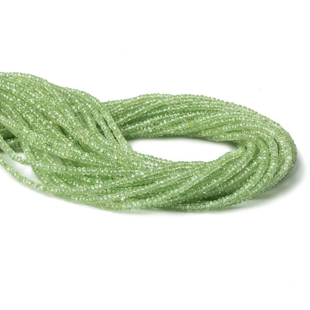 3mm Tsavorite Garnet faceted rondelle beads 13 inch 205 beads - Beadsofcambay.com