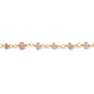 3mm Umba Sapphire Faceted Rondelles on Vermeil Chain - Beadsofcambay.com