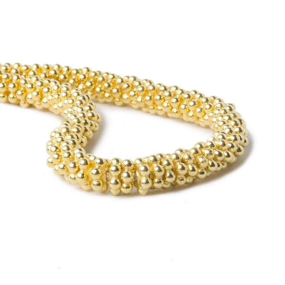 3mm Vermeil Daisy Spacer Beads 78 beads 4 inch - Beadsofcambay.com