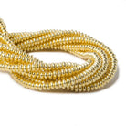 3mm Vermeil Plain Disc 8 inch 132 beads - Beadsofcambay.com