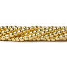 3mm Vermeil Plain Round 8 inch 67 beads - Beadsofcambay.com