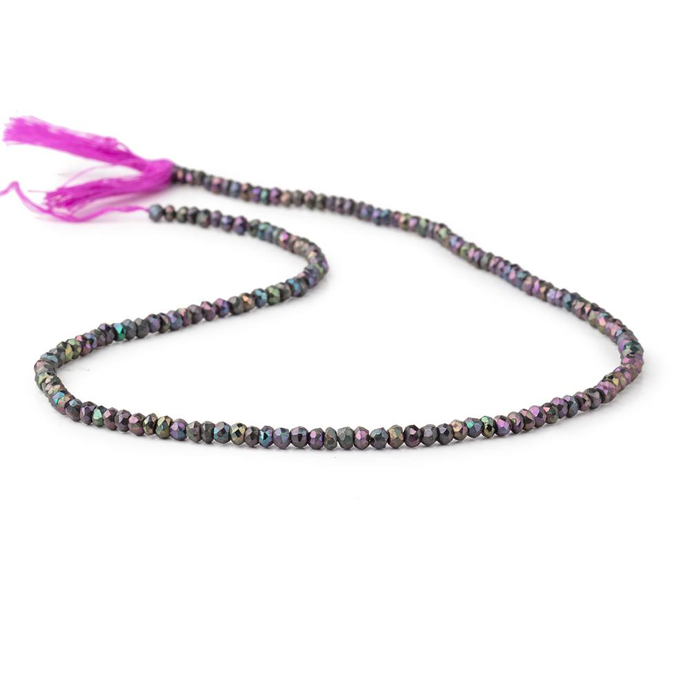 3mm Violet Mystic Spinel Faceted Rondelle Beads 13 inches 150 pieces - Beadsofcambay.com