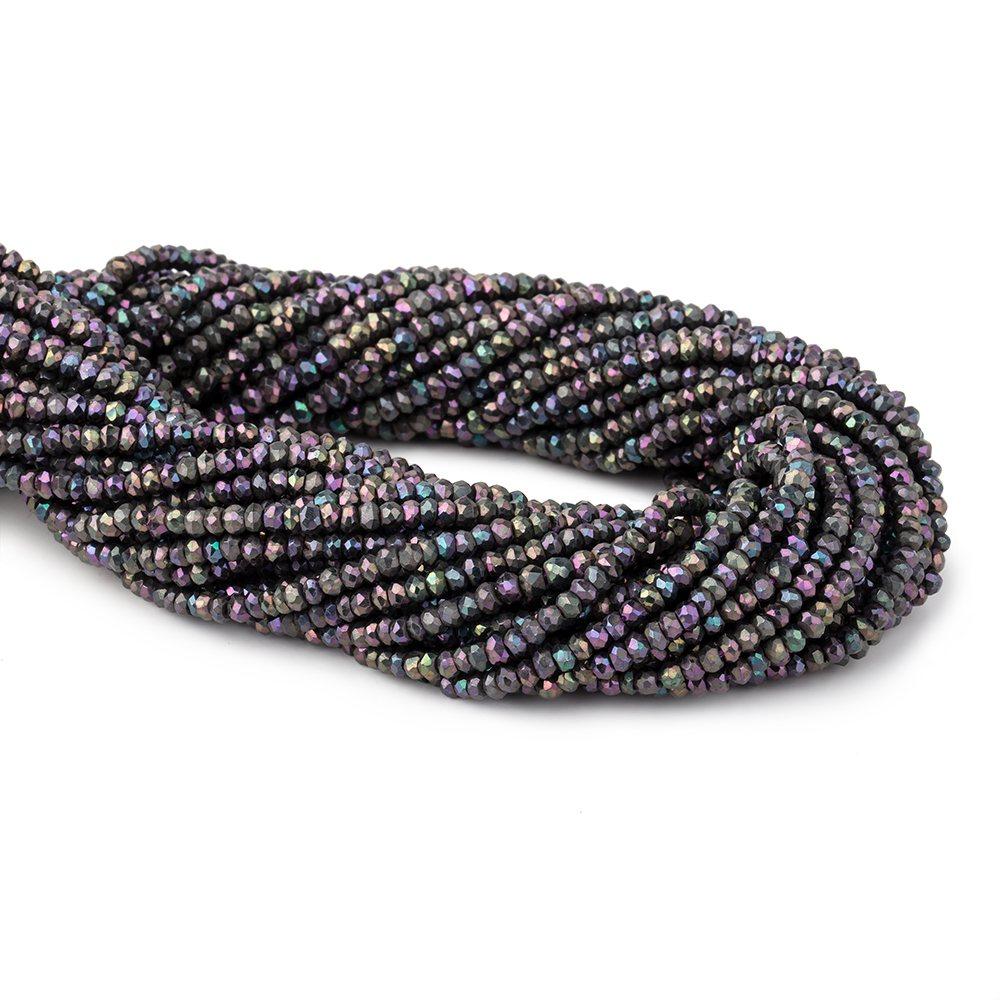 3mm Violet Mystic Spinel Faceted Rondelle Beads 13 inches 150 pieces - Beadsofcambay.com