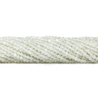 3mm White Moonstone microfaceted round beads 13 inch 100 pieces - Beadsofcambay.com