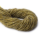 3mm Yellow Labradorite Micro Faceted Round Beads 13 inch 112 pieces - Beadsofcambay.com