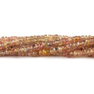 3mm Yellow Orange Sapphire Faceted Rondelle Beads 16 inch 280 pieces - Beadsofcambay.com