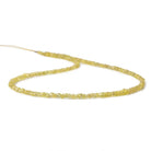 3mm Yellow Sapphire faceted rondelles 16 inch 250 pieces A - Beadsofcambay.com