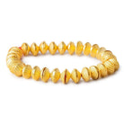3x10mm 22kt Gold Plated Copper Bead Cap Mesh Design 8 inch 58 pieces - Beadsofcambay.com