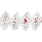 3x11mm Sterling Silver Plated Copper Polka Dots On Snowflake Bead Cap 8 inch 64 beads - Beadsofcambay.com