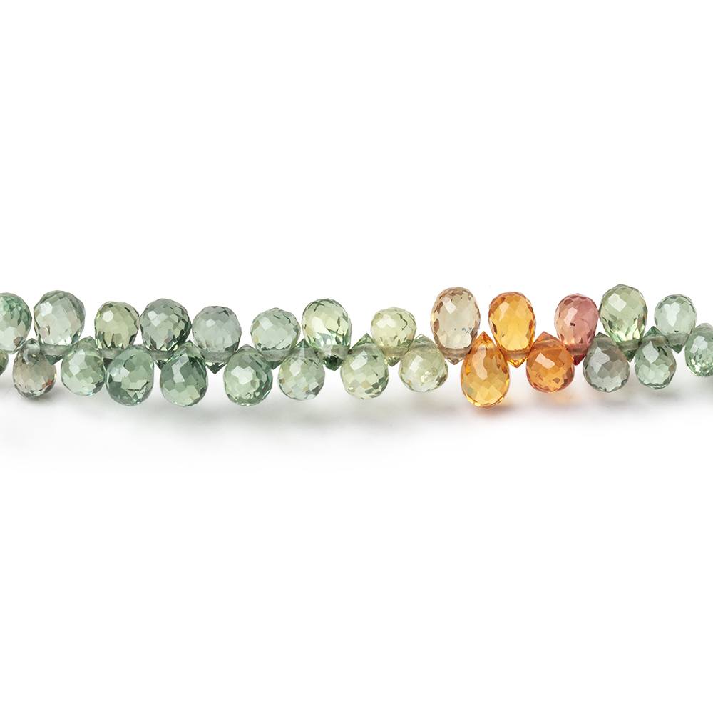 3x2-4x3mm Songea Sapphire Faceted Tear Drop Beads 16 inch 272 pieces AAA - Beadsofcambay.com