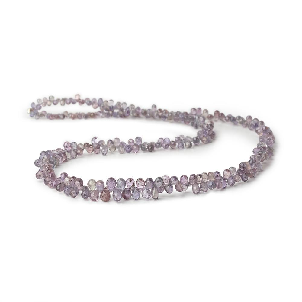 3x2-5.5x3mm Plum Sapphire Faceted Tear Drop Beads 17 inch 300 pieces AA - Beadsofcambay.com