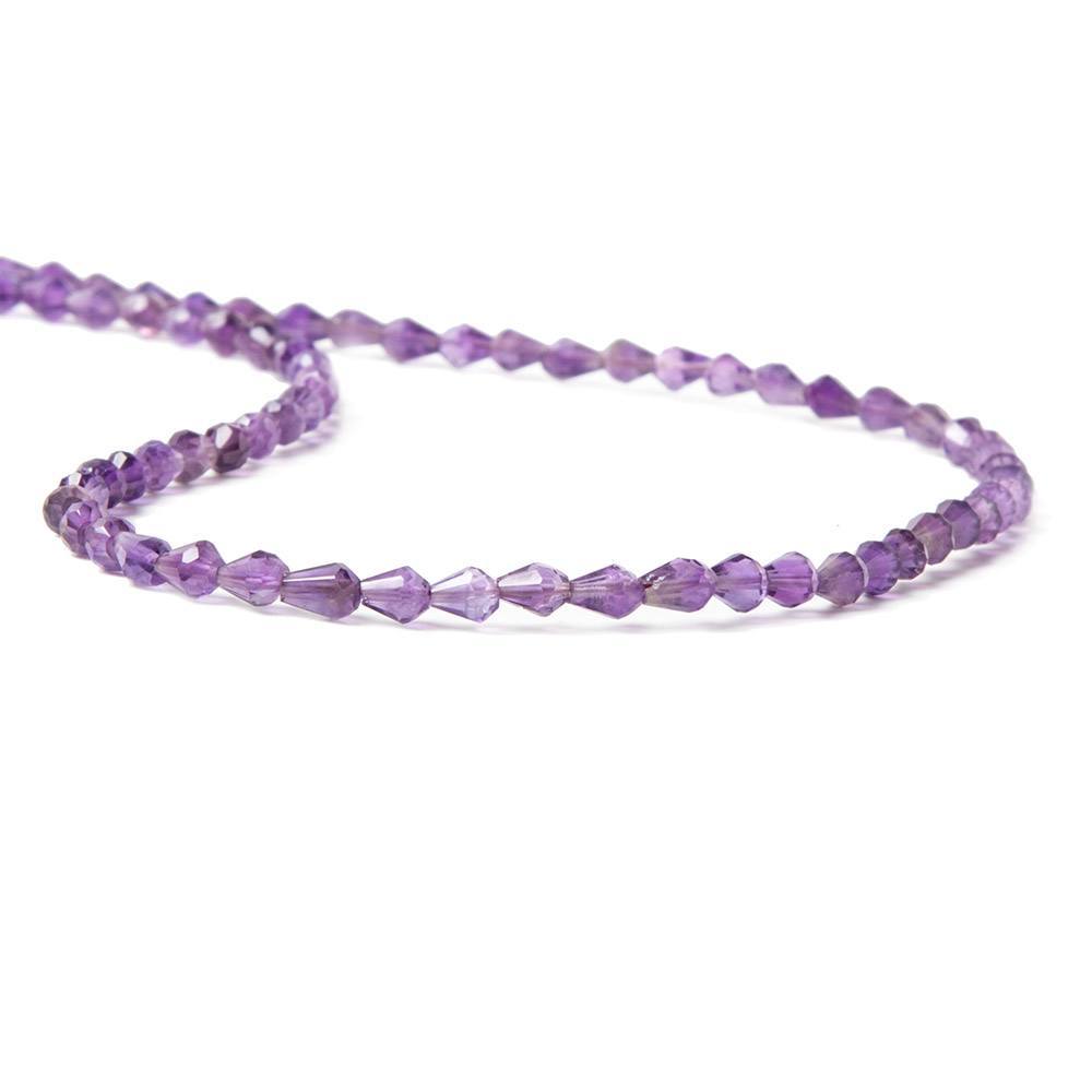 3x2-5x3mm Amethyst Beads Straight Drilled Faceted Tear Drop 13 inch 73 pcs - Beadsofcambay.com