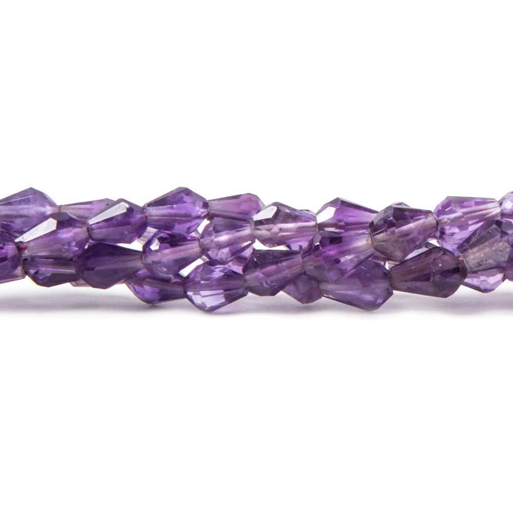 3x2-5x3mm Amethyst Beads Straight Drilled Faceted Tear Drop 13 inch 73 pcs - Beadsofcambay.com