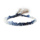 3x2-5x3mm Blue and White Sapphire Faceted Tear Drop Beads 7.5 inch 140 pcs - Beadsofcambay.com