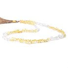 3x2-5x3mm Yellow and White Sapphire Faceted Pear Beads 15 inch 238 pcs - Beadsofcambay.com