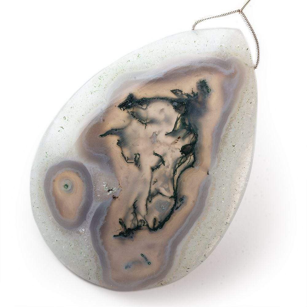 3x2 inch Solar Quartz Faceted Pear Focal Bead 1 piece - Beadsofcambay.com