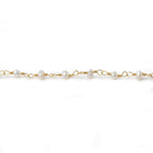 3x2mm Off White Baroque Pearl Gold plated Chain by the foot 40 pieces - Beadsofcambay.com