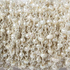 3x2mm White Baroque Freshwater Pearl Silver .925 Chain by the foot 38 beads - Beadsofcambay.com