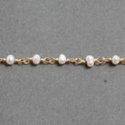 3x2mm White Baroque Freshwater Pearls Vermeil Chain by the foot 40 beads - Beadsofcambay.com