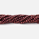 3x2mm Wine Red Off Round Freshwater Pearls 15 inch 172 pieces - Beadsofcambay.com