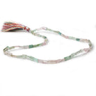 3x3-7x3mm Afghani Tourmaline plain tube beads 16 inch 65 pieces A Grade - Beadsofcambay.com