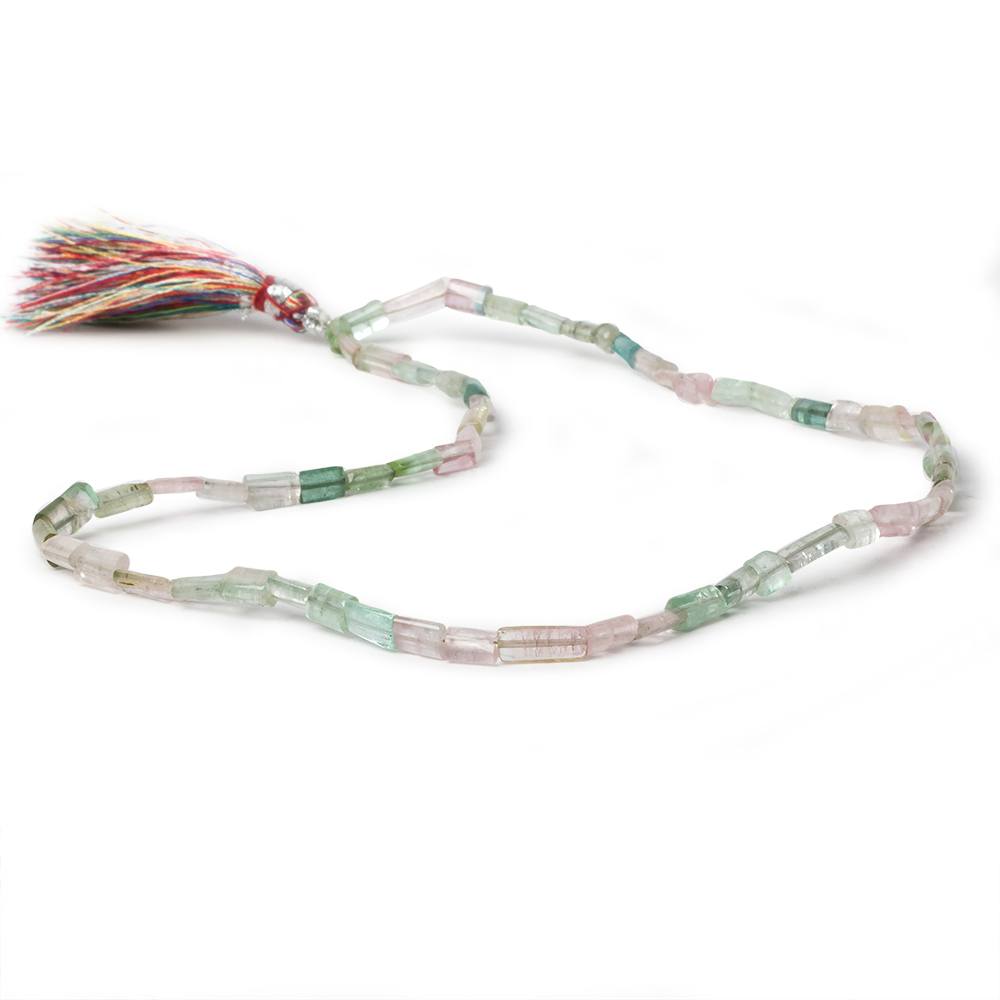3x3-7x3mm Afghani Tourmaline plain tube beads 16 inch 65 pieces A Grade - Beadsofcambay.com
