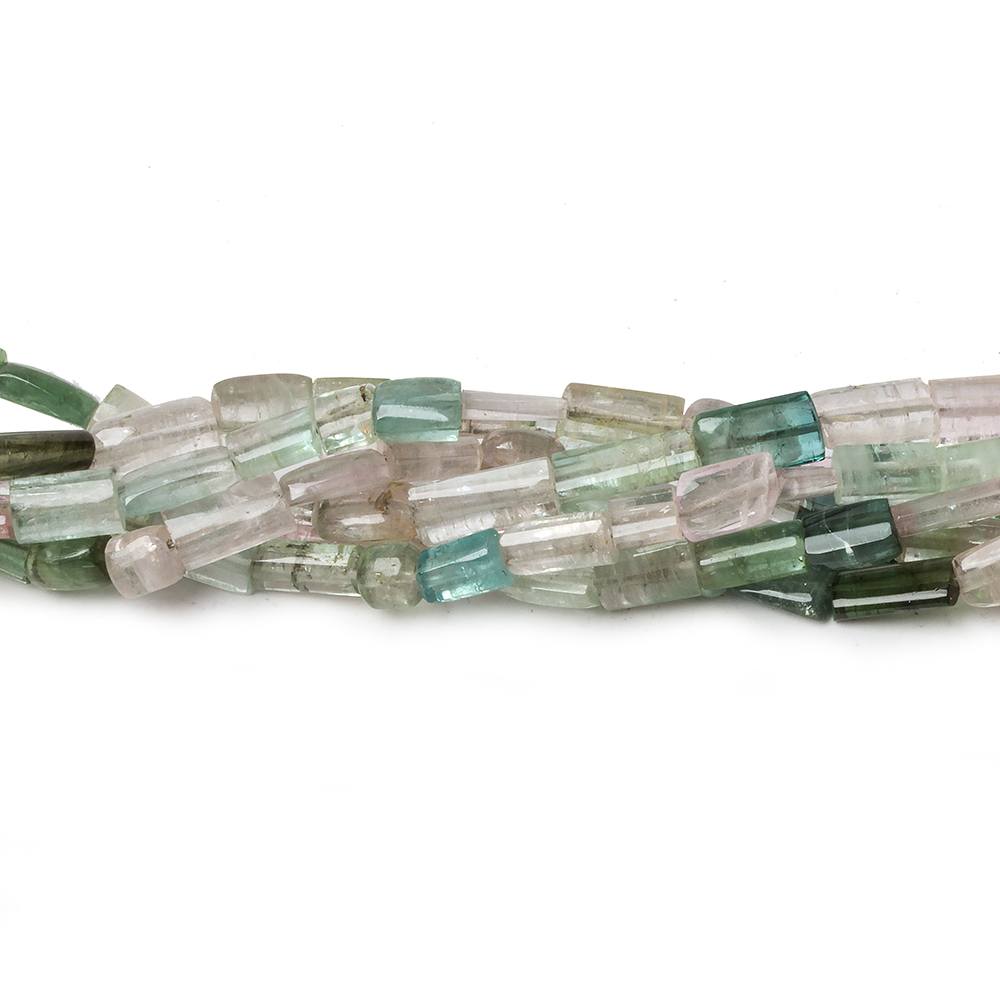 3x3-7x3mm Afghani Tourmaline plain tube beads 16 inch 65 pieces A Grade - Beadsofcambay.com