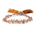 3x4-4x6mm Andalusite Faceted Pear Beads 8 inch 70 pieces - Beadsofcambay.com