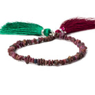 3x4-5x3mm Matte Ruby in Zoisite center drilled Natural Crystals 7.5 inch 78 beads - Beadsofcambay.com