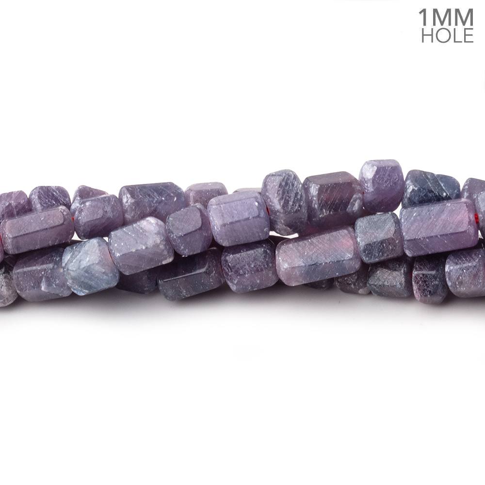 3x6-7x5mm Natural Ruby Natural Crystal Tube Beads 16 inch 58 pieces 1mm Hole - Beadsofcambay.com