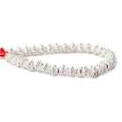 3x7mm Sterling Silver Plated Copper Bead Cap 8 inch 64 pcs - Beadsofcambay.com