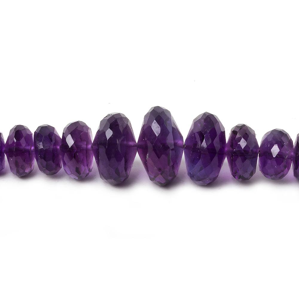 4-10mm Amethyst faceted rondelle beads 16 inch 106 pieces AA - Beadsofcambay.com